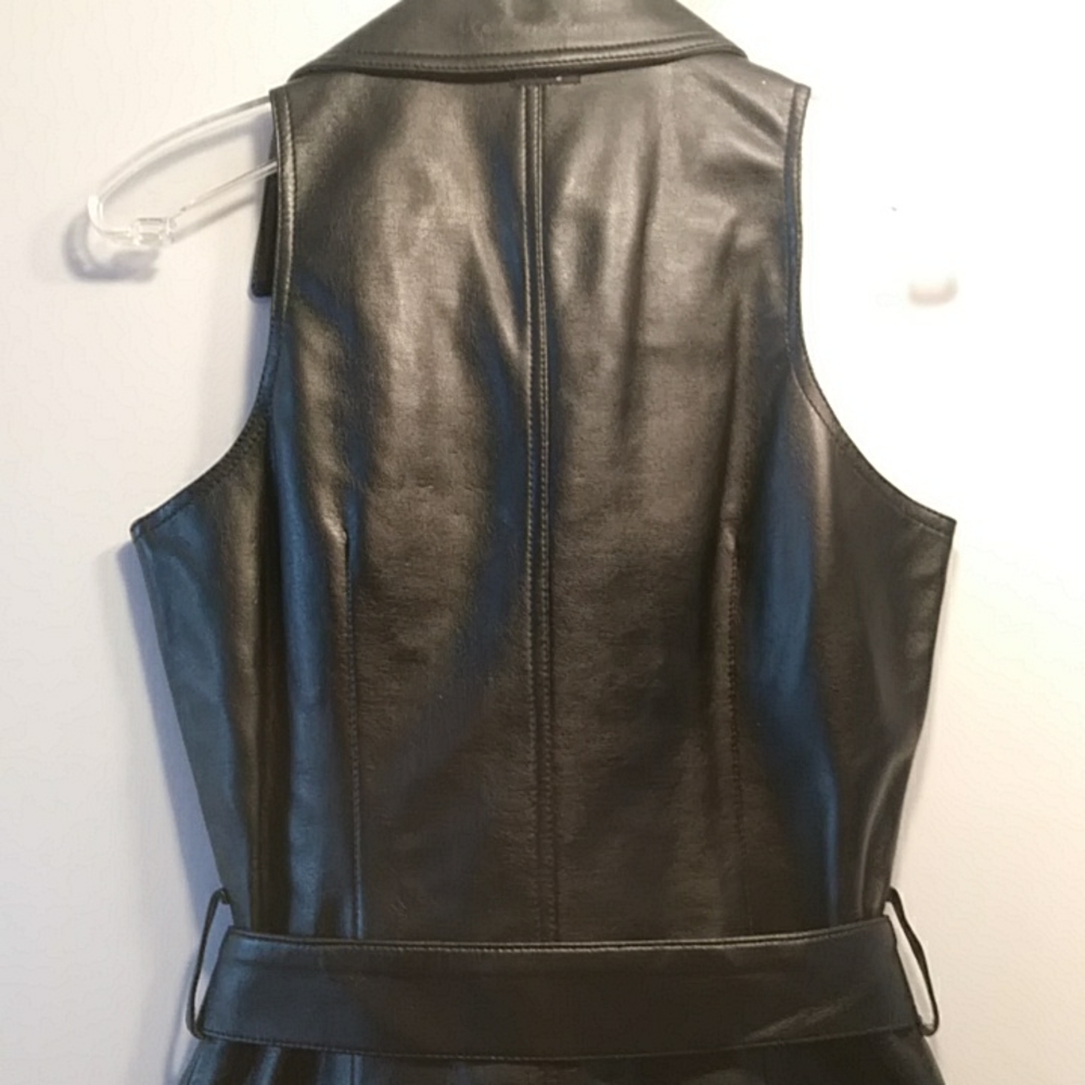 Vintage Faux Leather Mini Dress - Picture 5 of 9